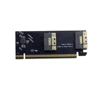 Oaqmvgin PCIe X16 to SFF-8654 Adapter for Four x4 PCIe Lanes and U.2 Drives | Direct PCIe signal path from slot to drives with no chips preserves bandwidth and NVMe performance under heavy workloads