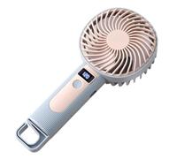 Oaqmvgin Portable Hand Fan USB Rechargeable Outdoor with ABS | -light body with 500mAh battery and USB charging, designed for everyday carry, travel-friendly cooling on hot days.