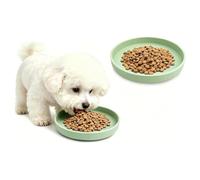 Oaqmvgin Silicone Dog Bowls 7 Inch Wide Shallow for Faced Cats and Dogs | 7 Inch Wide Shallow bowls fit faced pets, easing whisker contact while keeping feeding quieter and stable on slick floors.