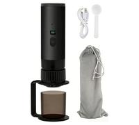 Oaqmvgin Single Serve Coffee Maker One-Touch Operation for Quick Brew Daily | Includes 1 charging cable and storage bag for easy packing, making it a ready-to-brew travel companion with you on the road.