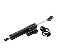 Oaqmvgin Steering Damper 25.5cm CNC Top Mount Anti Oxidising Black | Black finish rugged styling; 25.5cm length, CNC , and top mount for safe, responsive steering damping.