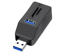 Oaqmvgin USB 3.0 HUB Extender with OTG & SD/TF Reader for Travel On-The-Go | Travel-friendly USB 3.0 hub with OTG and SD/TF Reader, supports keyboards, mice, USB drives, up to 5Gbps data rate.