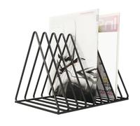 Oaqmvgin Vinyl Storage Rack with Magazine Holder for Living Spaces | Perfect for homes, offices, waiting rooms and lounges, adds instant organization and an elegant display beside a turntable.