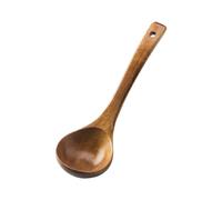 Oaqmvgin Wooden Soup Spoon 24cm Large Curved Design for Comfort in Kitchen | Made from natural wood, this spoon is easy to clean and dries quickly, maintaining hygiene in busy kitchens for daily use