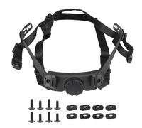 OAREA Tactical Adjustable Nape Suspension System Helmet Chin Strap System Accessory for Tactical Fast MICH IBH Airsoft CS Helmets (Color : BK)