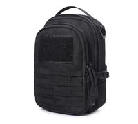 OAREA Tactical Pouches Molle Waist Bag, Mobile Phone Belt Pouch, EDC Gadget Slim Utility Waist Bag(BK)