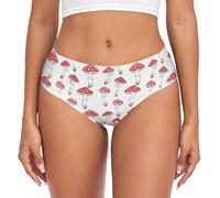 Oarencol Magic Mushroom Print Panties for Women Low Rise Women Underwear Classic Soft Stretch Bikini Panties Womens Cheeky M Multicolor