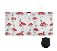 Oarencol Windshield Sun Shade Magic Mushroom Print Car Sunshade for Auto Truck SUV, Sun Shield That Keeps Your Vehicle Cool, Foldable, Storage Bag 62 x 32 in