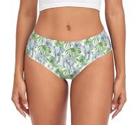 Oarencol Womens Bikini Underwear Women Panties for Women Elephant Palm Leaves Tropical Ladies Lightweight Cheeky Hipster S Multicolor