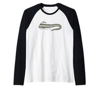 Oarfish Vintage Engraving Long Ocean Fish Raglan Baseball Tee