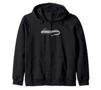 Oarfish Vintage Engraving Long Ocean Fish Zip Hoodie