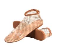 Oartway Ultra Comfortable Shiny gem mesh Flats Shiny gem mesh Flats, Ultra Comfortable Shiny gem mesh Flats, Beige, 5 UK