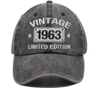 OASCUVER Vintage 1964 1963 1962 1961 1960 1959 1958 1957 1956 1955 Limited Edition Adjustable Embroidered Baseball Cap, 61 Black 1963, One Size