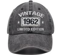 OASCUVER Vintage 1964 1963 1962 1961 1960 1959 1958 1957 1956 1955 Limited Edition Adjustable Embroidered Baseball Cap, 62 Black 1962, One size