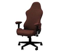 OASDFR 2-Piece Jacquard Gaming Chair Slipcovers With Armrest Covers, Durable Recliner Protectors(Coffee)