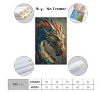 OASDIXVJ Rainbow Dragon Poster2 Poster Decorative Painting Canvas Wall Posters And Art Picture Print Modern Family Bedroom Decor Posters 12x18inch(30x45cm)