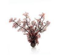 biOrb Fish Tank Decorations, Sea Fan Large Plant With Weighted Ball (1 x Crimson Aquarium Plant), Artificial Fish Tank Decor To Add Pop Of Colour, Natural-Looking Aquarium Decor For Scenic Background