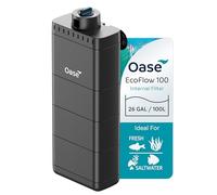 OASE EcoFlow 100 Internal Aquarium Filter, for Freshwater and Saltwater Tanks Up to 26 Gallons, Quiet, Customizable Water Flow, Multi-Stage Filtration
