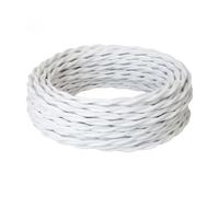 OASHISU Twisted Textile Cable 2-Core White 5 m 2 x 0.75 mm²
