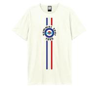 OASIS - 1995 TOUR STRIPES AMPLIFIED VINTAGE WHITE MEDIUM - T-shirt