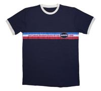 1996 Tour Horizontal Stripes Ringer T Shirt Oasis Navy XL