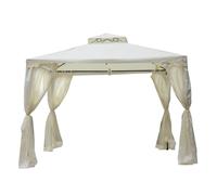 Oasis 3 m x 3 m 2 Tier Draper Garden Gazebo/ Marquee - Cream - Oasis Outdoor | TJ Hughes