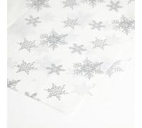OASIS 48 Sheet Roll Printed Christmas Tissue Paper Silver Snowflake
