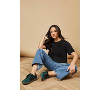 Oasis Anjali Faux Suede Contrast Stripe Lace Up Trainers In Green green 3