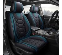 OASIS AUTO Car Seat Covers Accessories Full Set Premium Nappa Leather Cushion Protector Universal Fit for Most Cars SUV Pick-up Truck, Automotive Vehicle Auto Interior Décor (OS-004 Teal Blue)