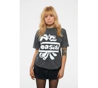 Oasis - Logo Splat Stone Washed - T-Shirt - grey - M - 100% Cotton M