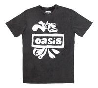 Oasis Unisex Stone Wash T-Shirt: Logo Splat (XX-Large)