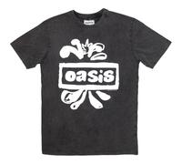 Oasis - Logo Splat Stone Washed - T-Shirt - grey - XL - 100% Cotton XL
