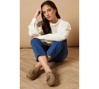 Oasis Barnie Faux Suede Tassel Chunky Loafers In Olive olive 6