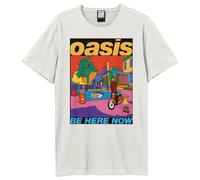 OASIS BE HERE NOW COLOUR AMPLIFIED LARGE VINTAGE WHITE - T-shirt