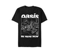 Oasis T-Shirt Be Here Now Line Drawing B500z - Unisex Short Sleeves Medium