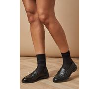 Oasis Beech Faux Leather Penny Loafers In Black black 4