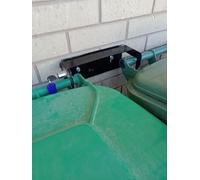 OASIS BINKEEP, The ultimate wheelie bin lock, for fixing one or two wheelie bins to wall, fence or post. 3mm Galv. fabricated steel, which has been powder coated.