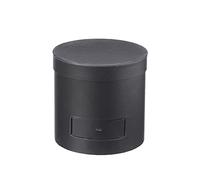 Oasis BLACK ROUND 15CM GIFT HAT FLOWER BOX LINED WITH DRAWER VALENTINES