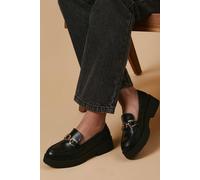 Oasis Bluebell Snaffle Detail Chunky Loafers In Black black 6