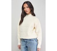 Oasis Women's Bobble Stitch Detail Jumper in Cream | Size: Medium Oasis Cream M