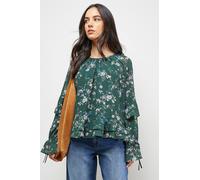 Oasis Boho Ruffle Top In Floral floral 10