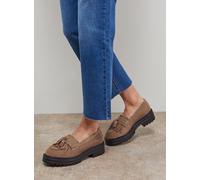 OASIS Brooker Suede Tassel Chunky Loafers 8