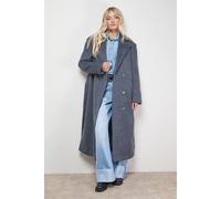 Oasis Brushed Belted Coat In Grey grey 16