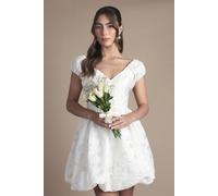 Oasis Women's by Coast Sweetheart Textured Bridal Mini Dress in Ivory | Size: 12 Oasis Ivory 12