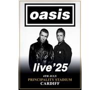 Oasis Cardiff 4th July 2025 A3 Print Poster Wall Art Home Decor Album Gift Present Photo Living Room Dining Room Bedroom Unframed Concert Tour Gig Live Retro Music Arena