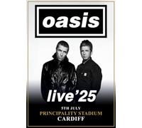 Oasis Cardiff 5th July 2025 A3 Print Poster Wall Art Home Decor Album Gift Present Photo Living Room Dining Room Bedroom Unframed Concert Tour Gig Live Retro Music Arena