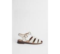 Oasis Cassie Faux Suede Closed Toe Fisherman Flat Shoes In Tan tan