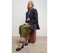 Celine Faux Leather Covered Buckle High Block Heel Platform Court Shoes Oasis Black 3