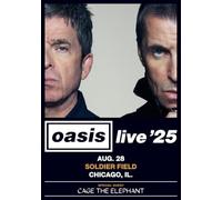 Oasis Chicago 2025 A3 Print Poster Wall Art Home Decor Album Gift Present Photo Living Room Dining Room Bedroom Unframed Concert Tour Gig Live Retro Music Arena