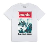 Oasis Cigarettes & Alcohol Single Cover T Shirt In White White S
